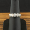 14ct White Gold Marquise Cut Diamond Cluster Ring Size L 1/2 3.9g