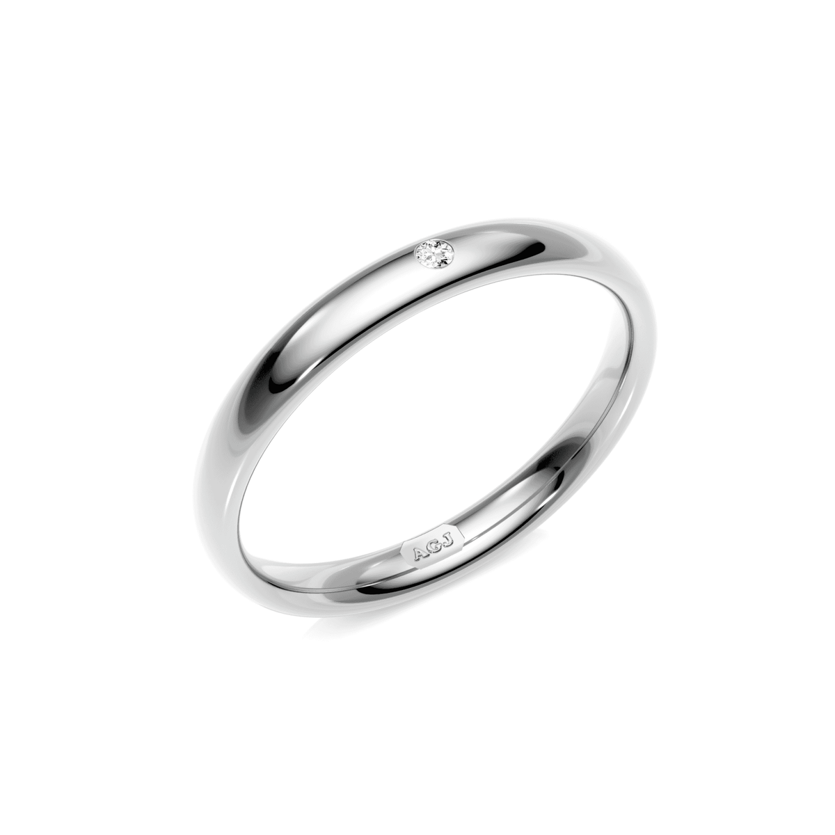 Hawthorn Court Single Diamond Wedding band