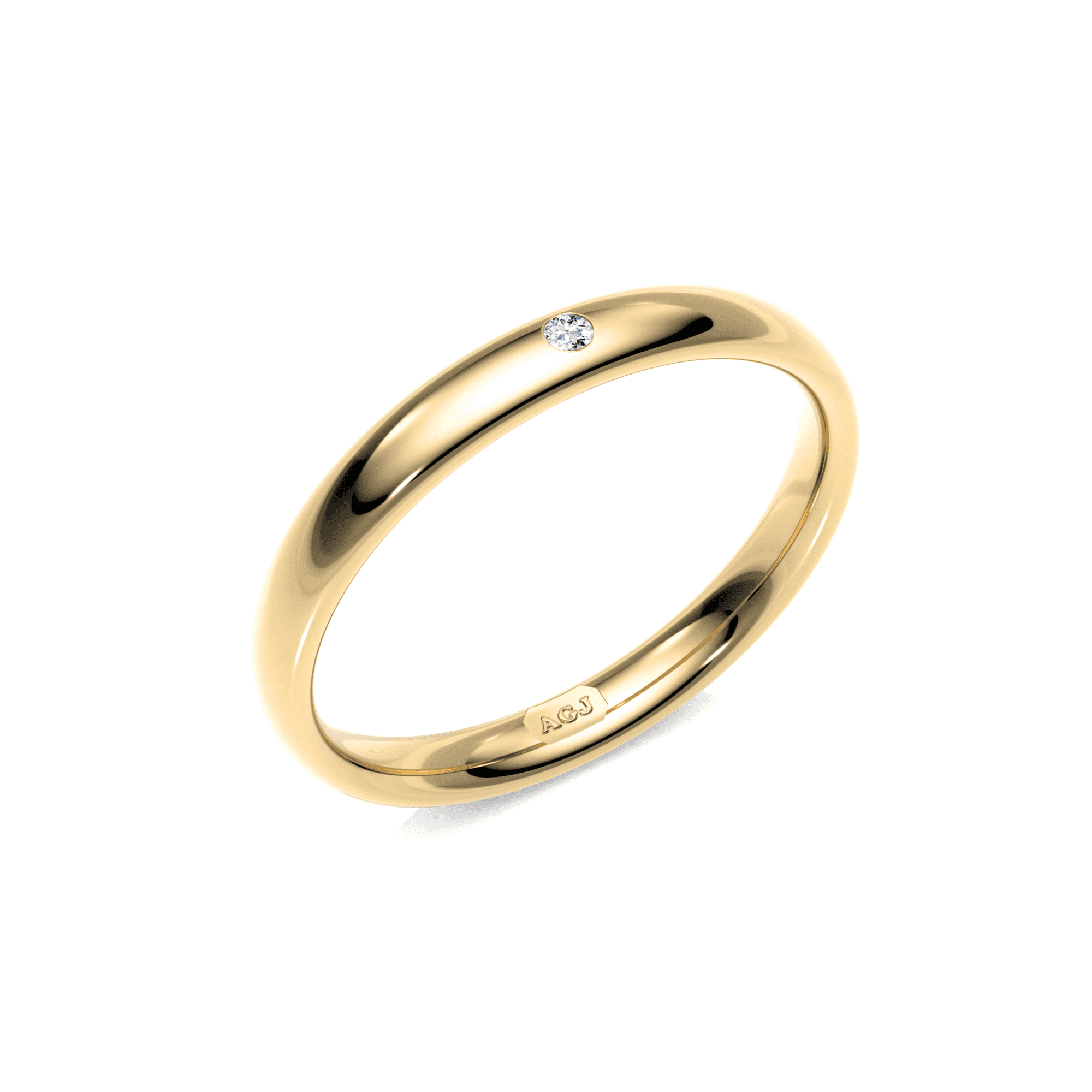 Hawthorn Court Single Diamond Wedding band