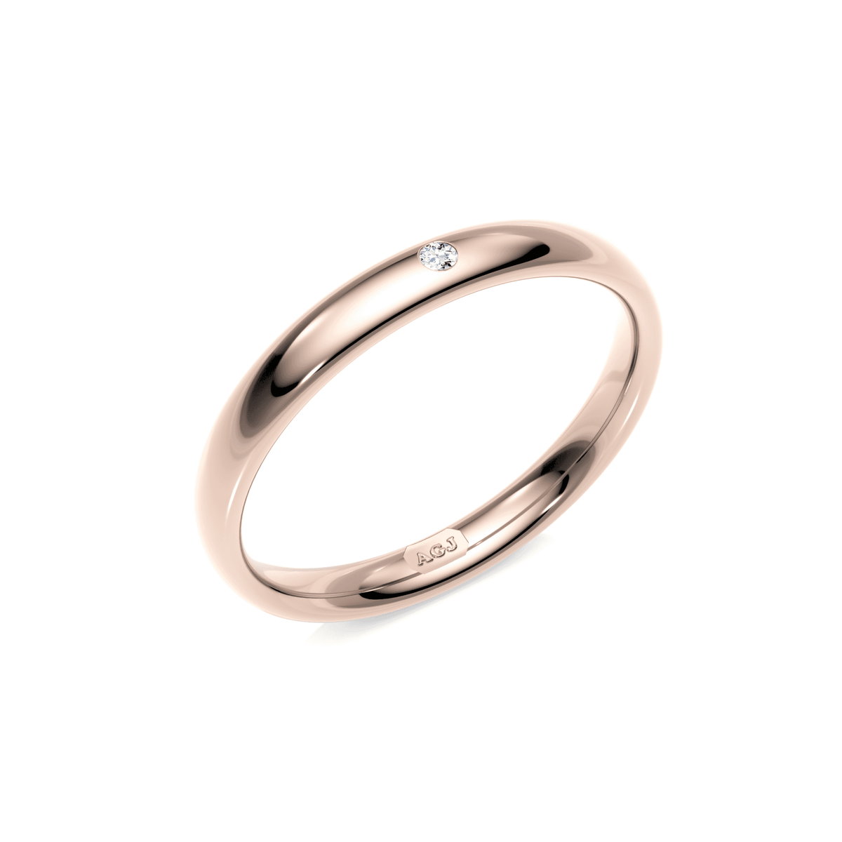 Hawthorn Court Single Diamond Wedding band