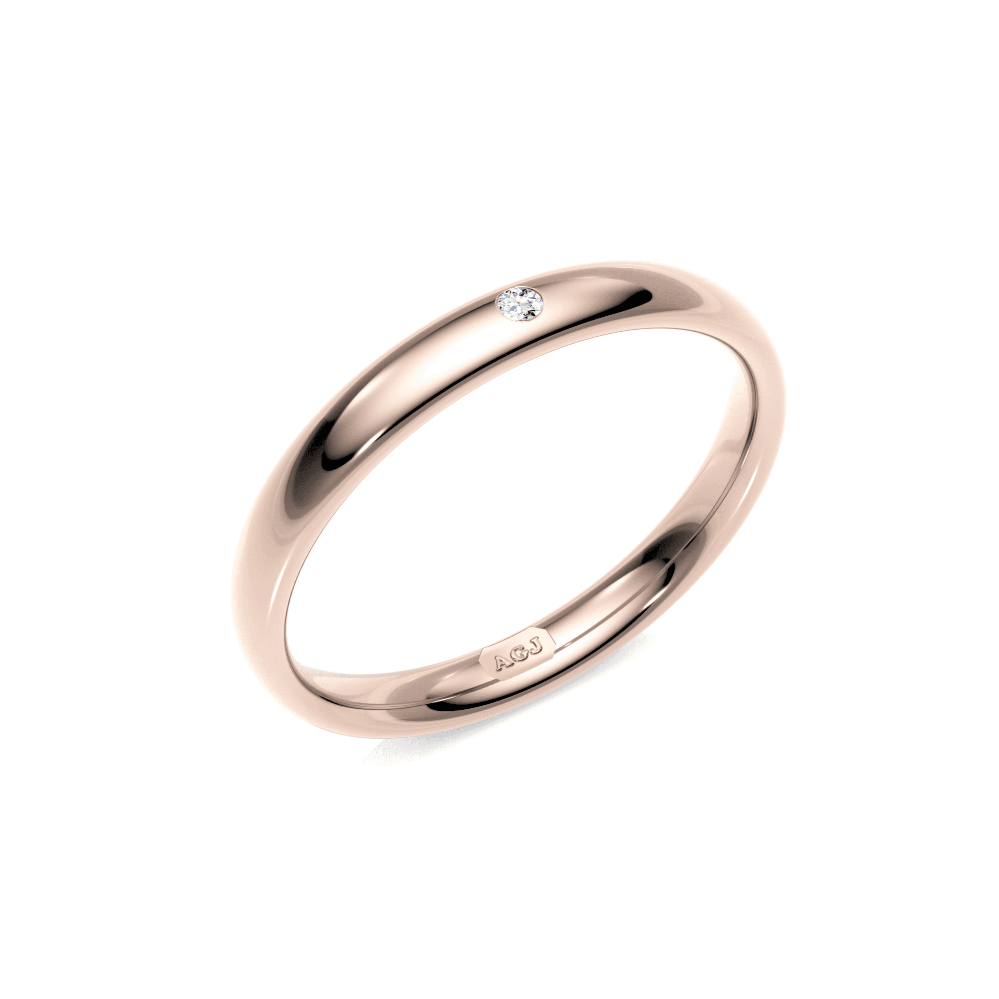 Hawthorn Court Single Diamond Wedding band