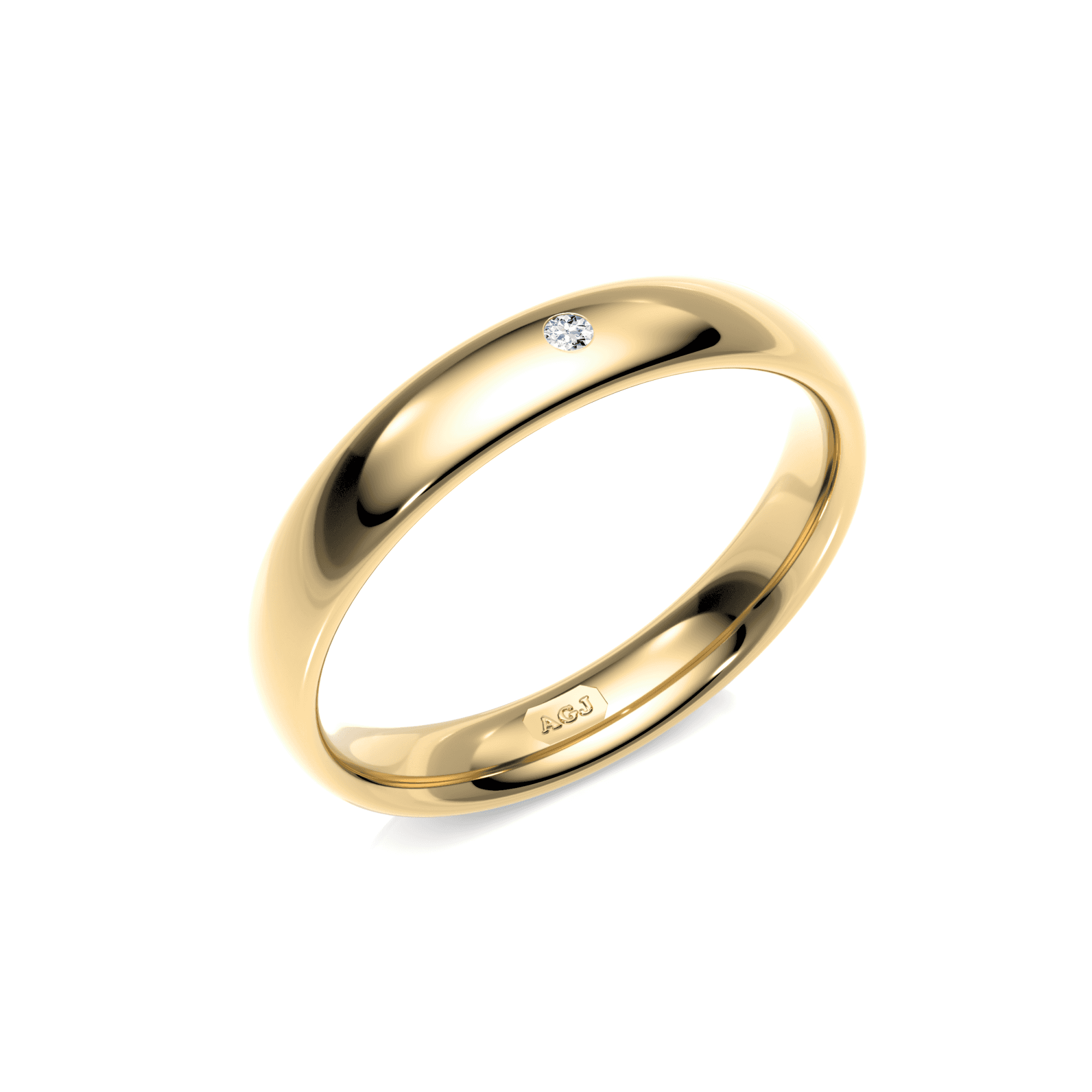Hawthorn Court Single Diamond Wedding band