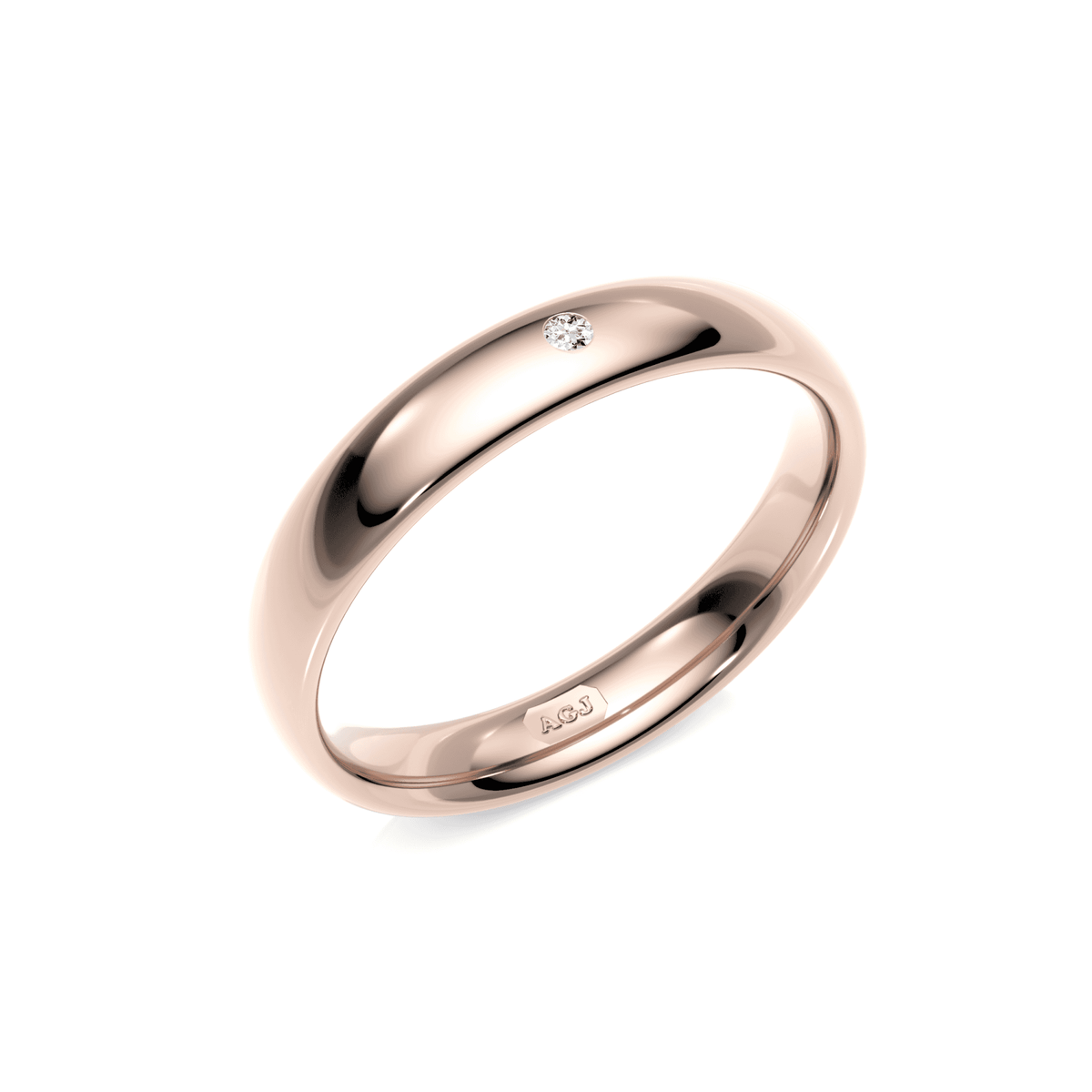 Hawthorn Court Single Diamond Wedding band
