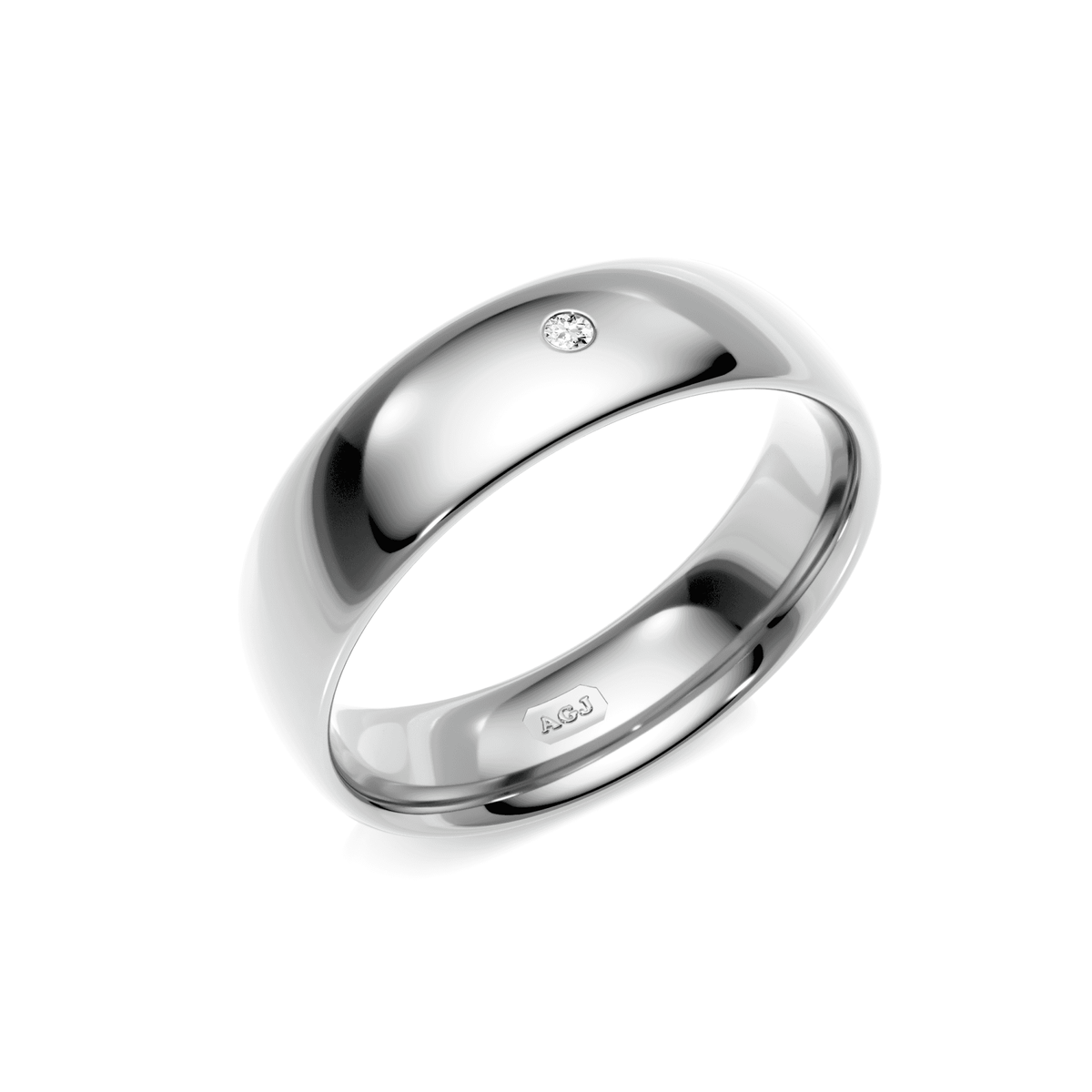 Hawthorn Court Single Diamond Wedding band