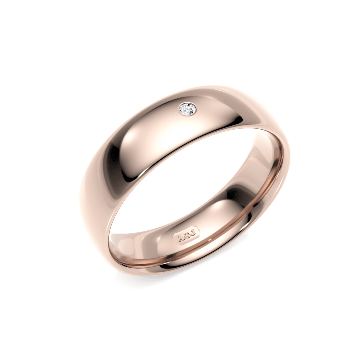 Hawthorn Court Single Diamond Wedding band