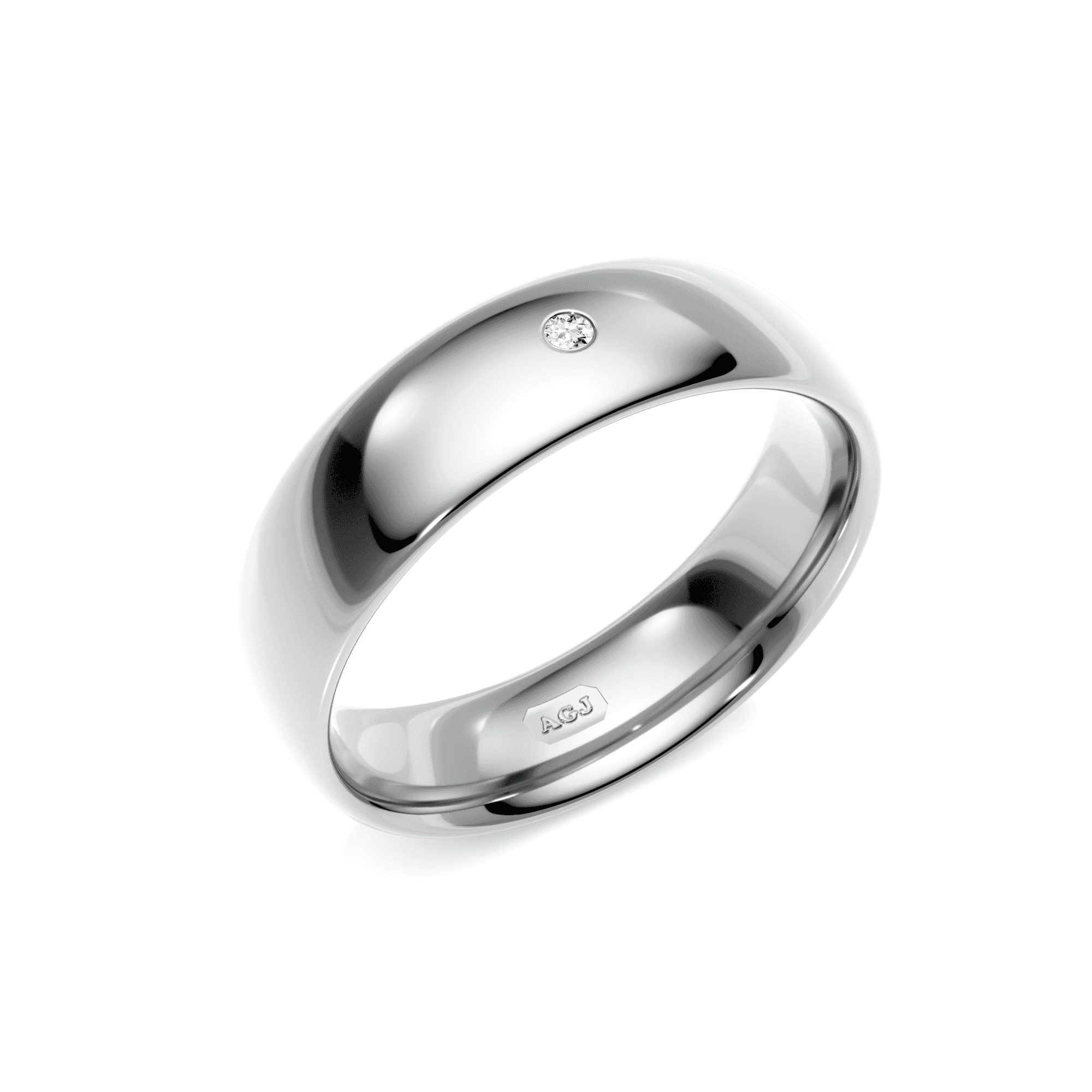 Hawthorn Court Single Diamond Wedding band