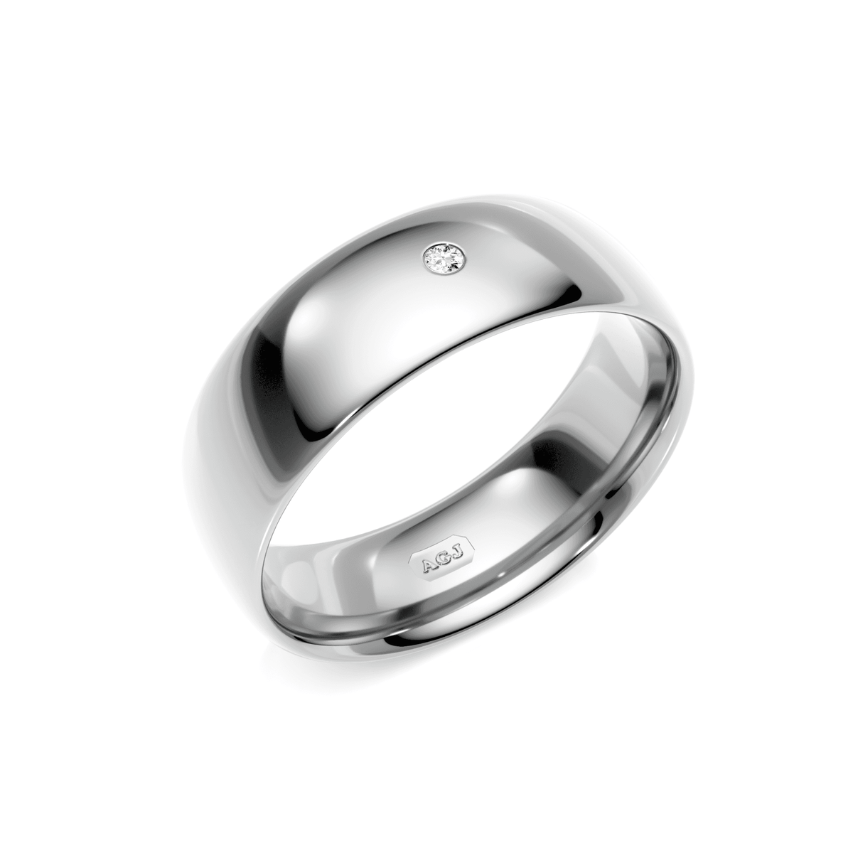 Hawthorn Court Single Diamond Wedding band