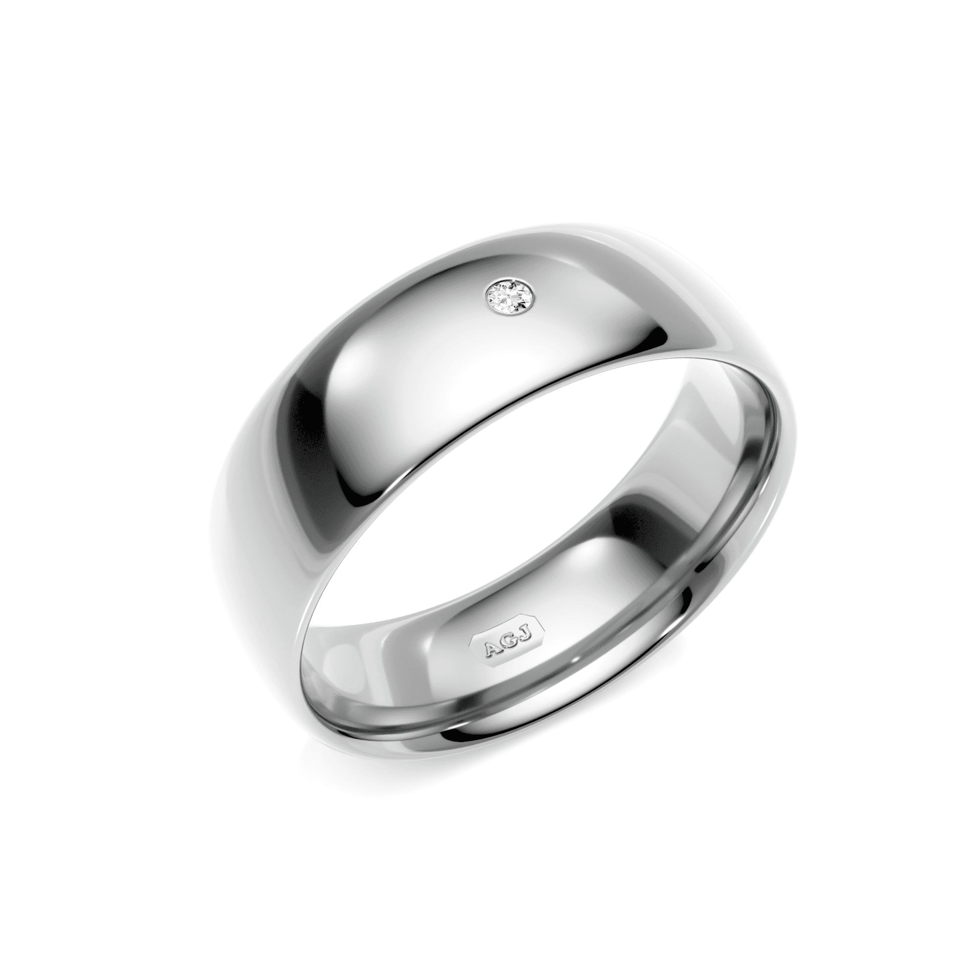 Hawthorn Court Single Diamond Wedding band