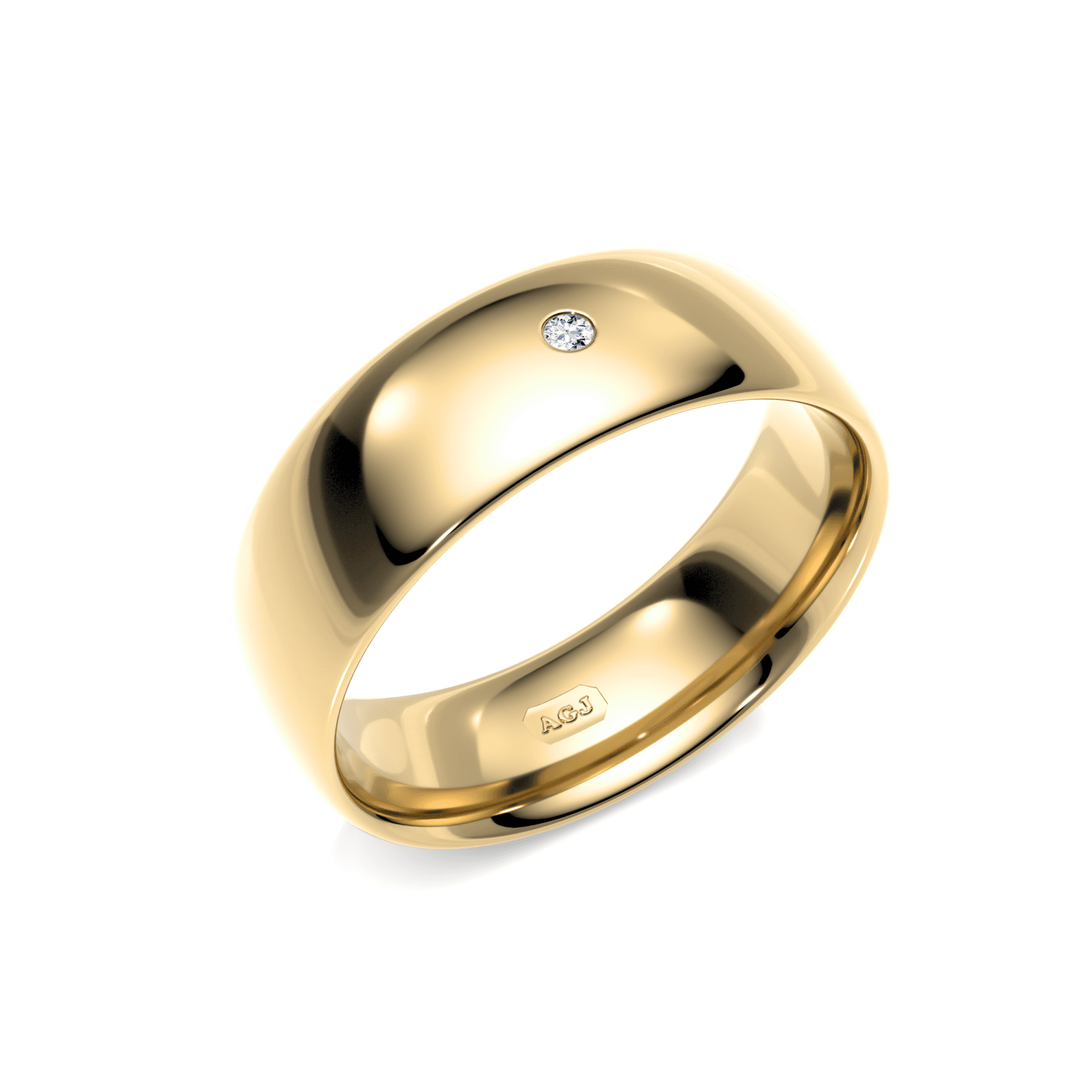 Hawthorn Court Single Diamond Wedding band