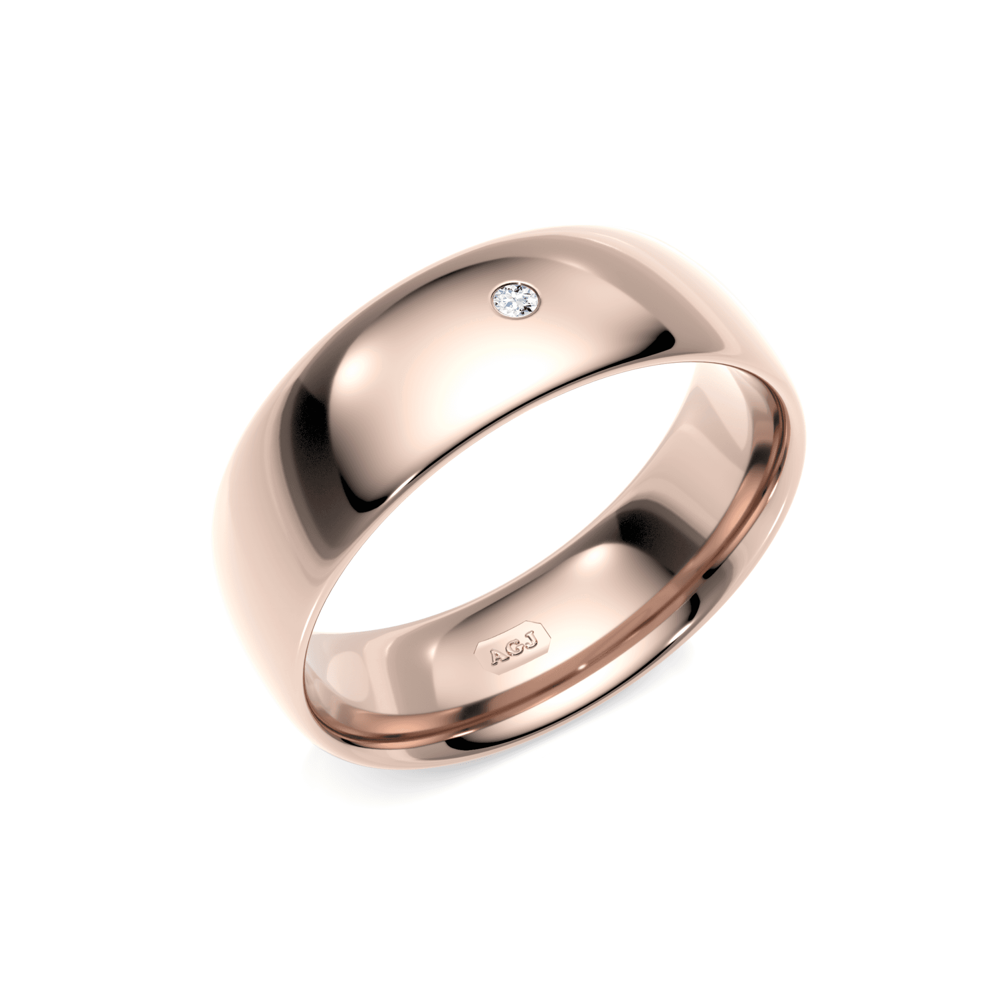Hawthorn Court Single Diamond Wedding band