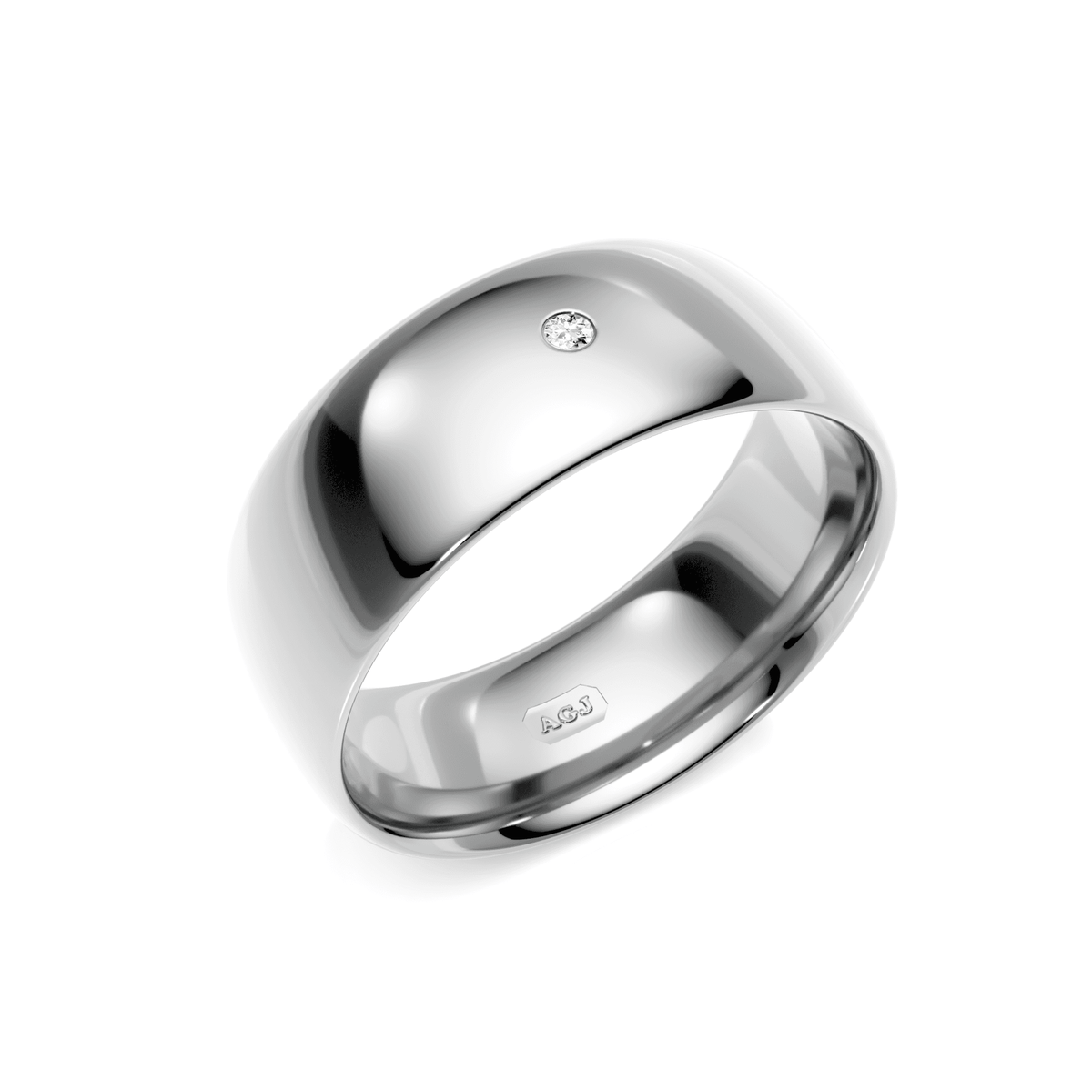 Hawthorn Court Single Diamond Wedding band