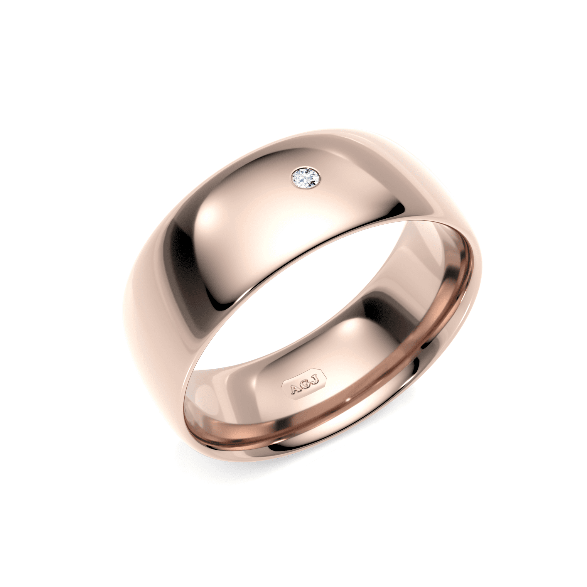 Hawthorn Court Single Diamond Wedding band