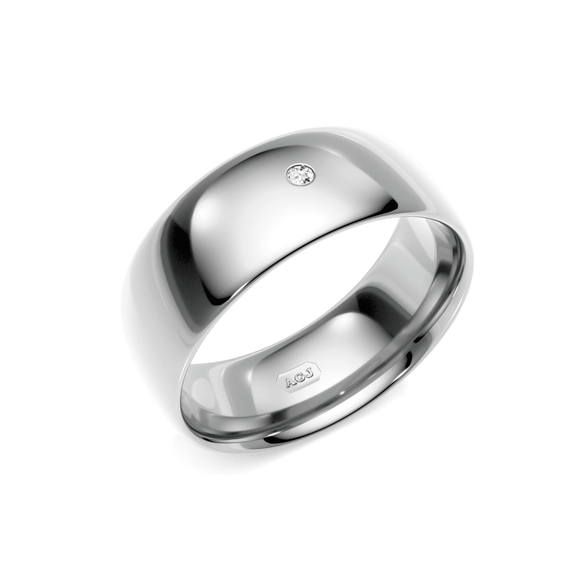 Hawthorn Court Single Diamond Wedding band