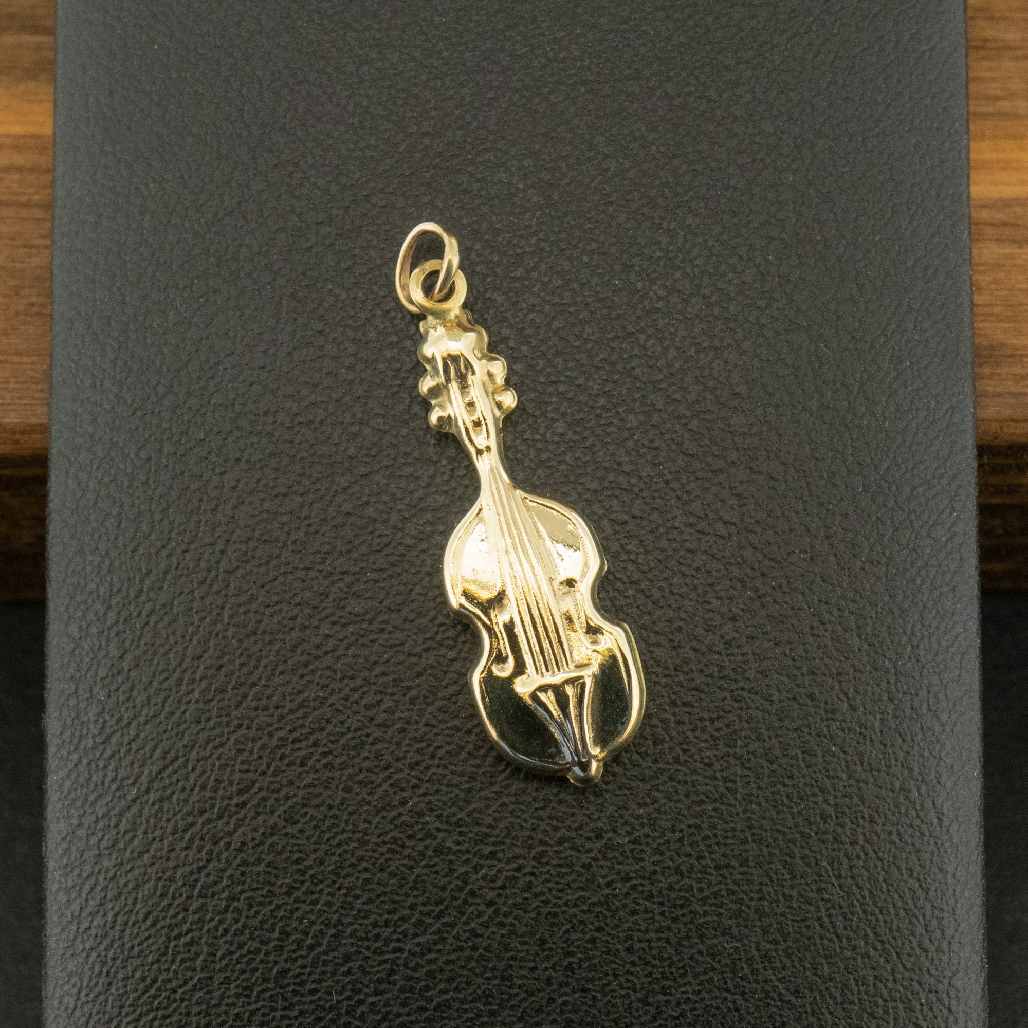9ct Yellow Gold Violin Charm 1.3g