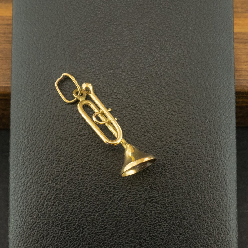 9ct Yellow Gold Trumpet Charm 0.8g