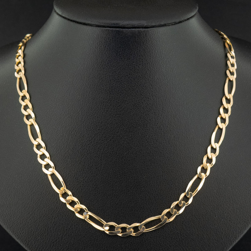 9ct Yellow Gold 24 Inch Figaro Chain Necklace 17.9g