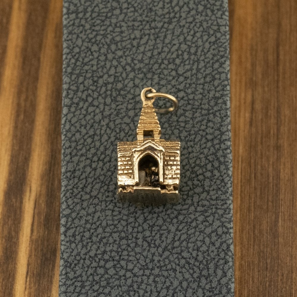 9ct Yellow Gold Church Charm 3.3g