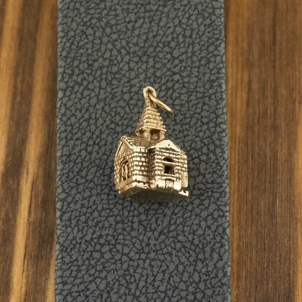9ct Yellow Gold Church Charm 3.3g