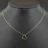 9ct Yellow Gold 16-18 Inch Heart Necklace 0.8g