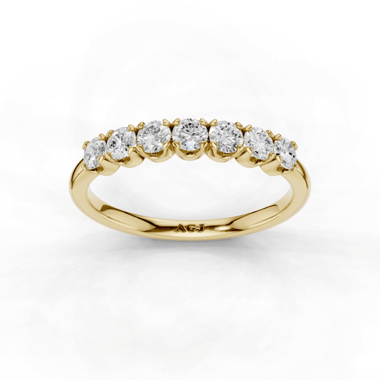 Double Claw Diamond 7 Stone Ring 2.5mm