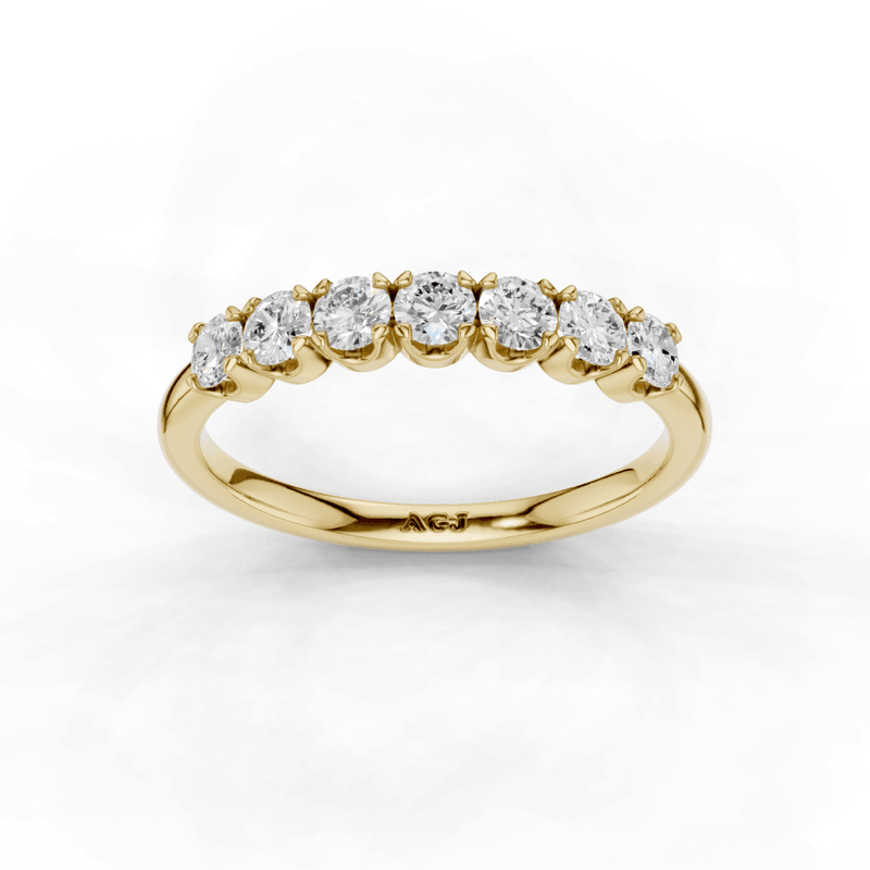 Double Claw Diamond 7 Stone Ring 2.5mm