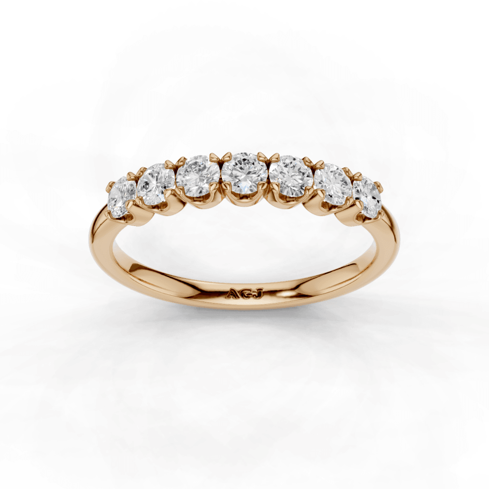 Double Claw Diamond 7 Stone Ring 2.5mm