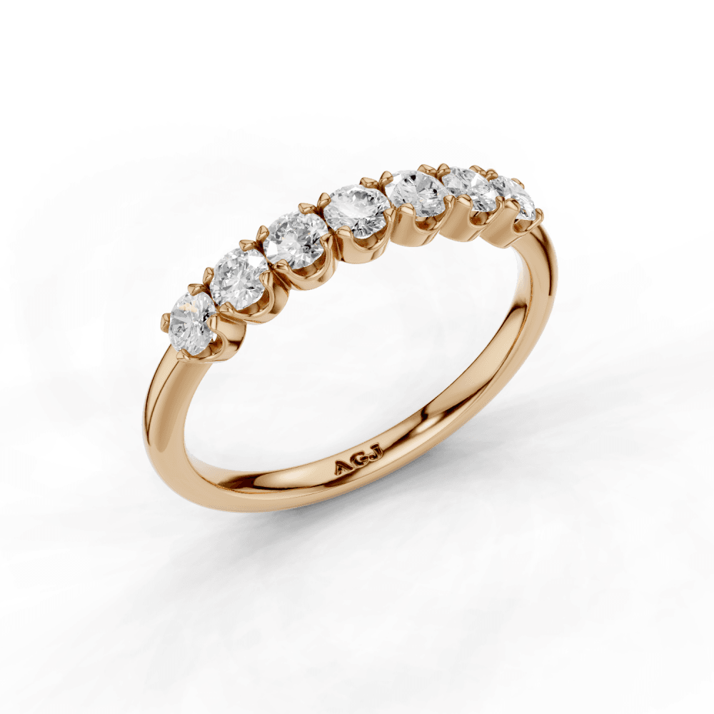 Double Claw Diamond 7 Stone Ring 2.5mm