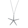 Sterling Silver Sparkling Starfish Necklace