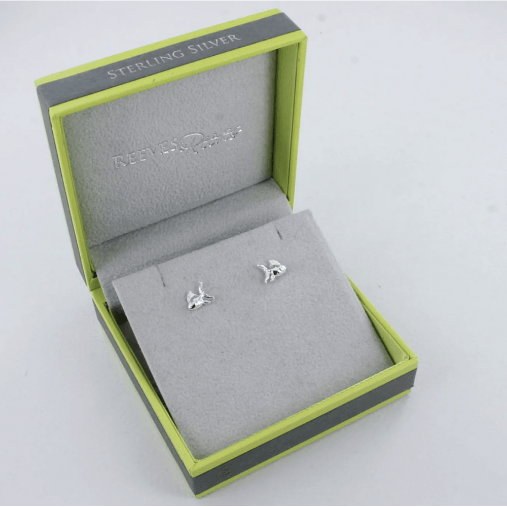 Sterling Silver Tropical Fish Stud Earrings