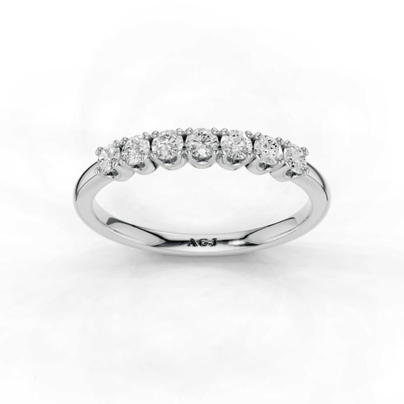 Double Claw Diamond 7 Stone Ring 2mm