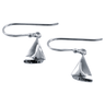 Sterling Silver Sail Boat Drop Earrings