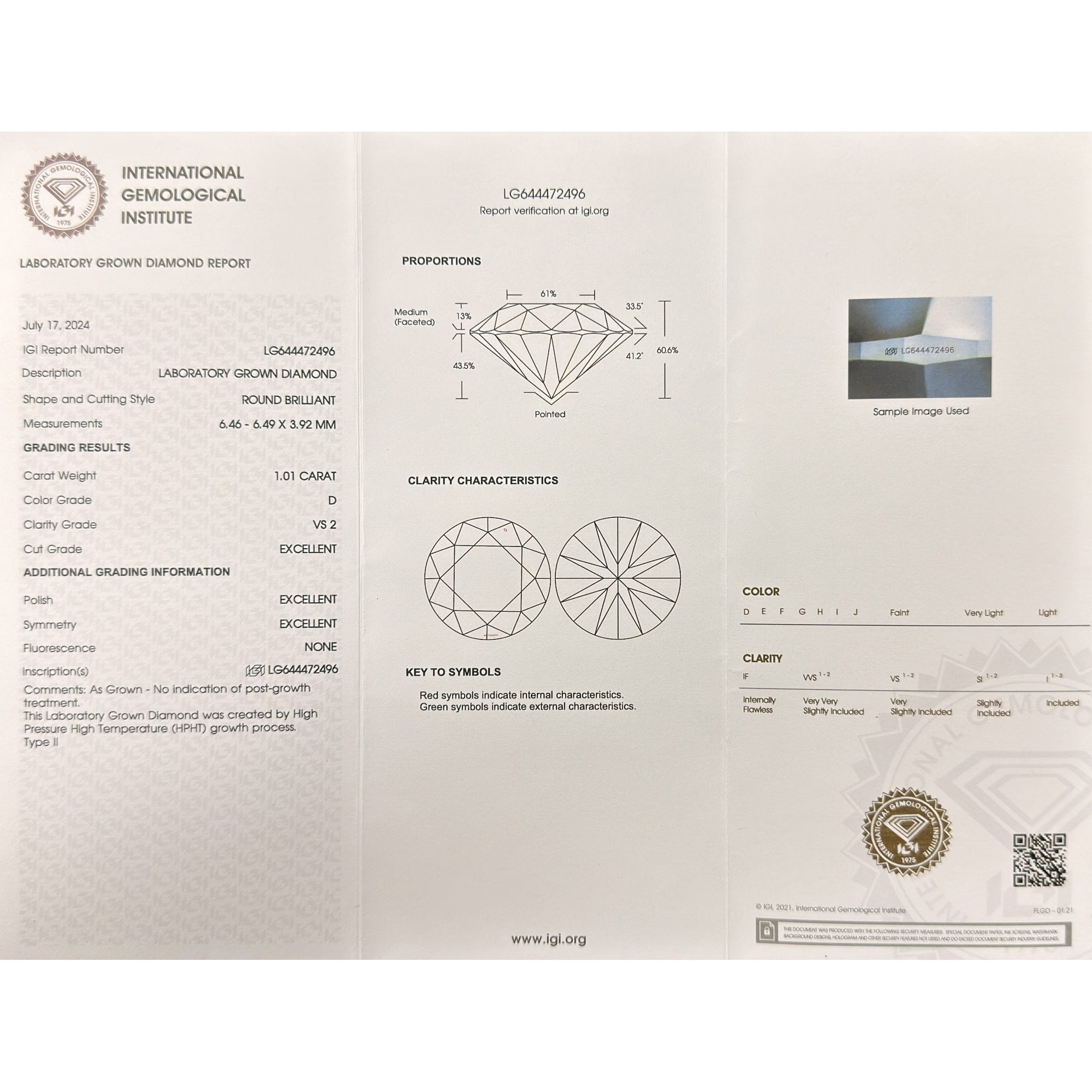 18ct Yellow Gold 1.01ct Lab Diamond Hexagon Style Solitaire Ring