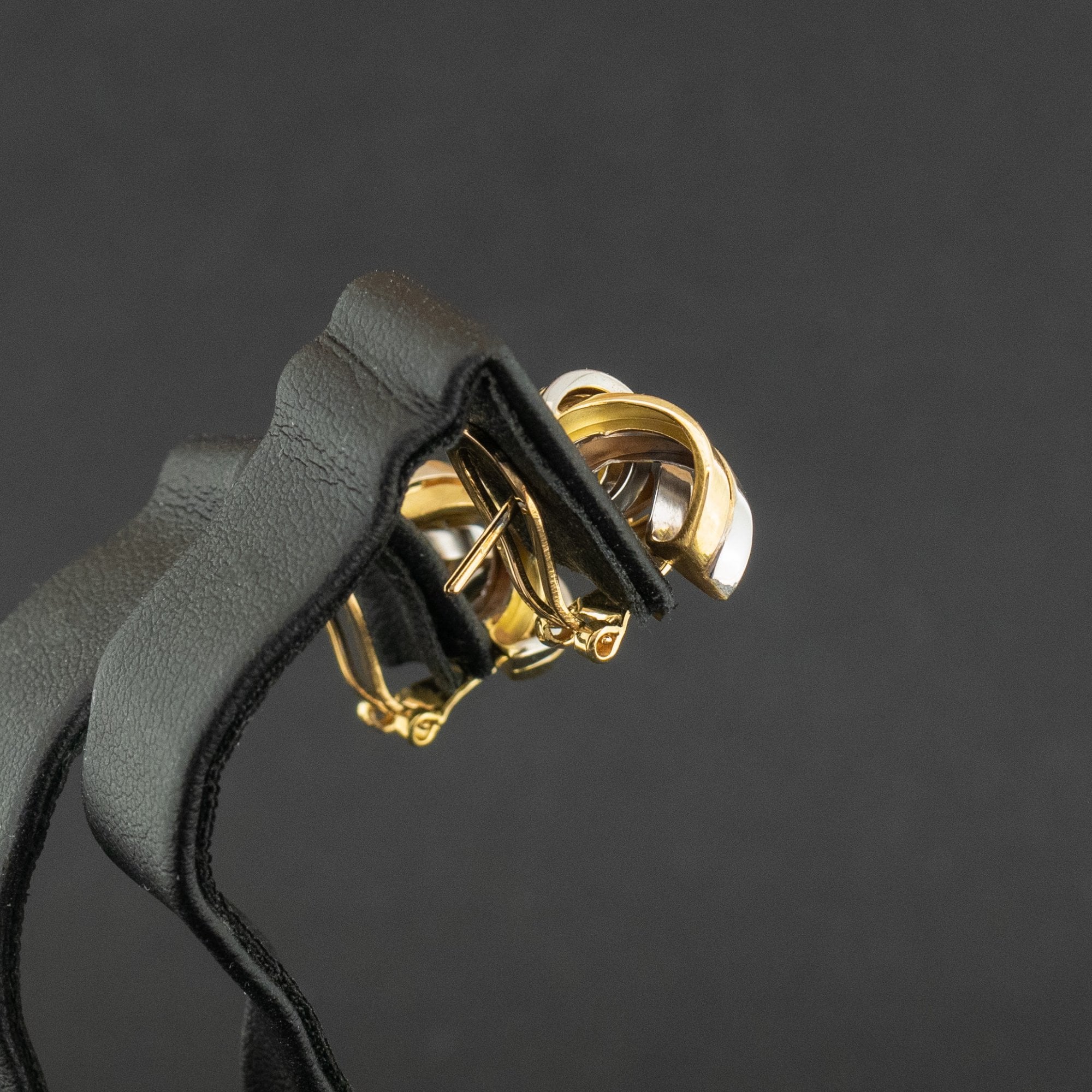 18ct Yellow & White Gold Clip On Stud Earrings 4.9g