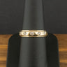 18ct Yellow Gold 0.30ct Diamond Grooved Band Ring Size O 5.7g