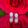 18Ct White Gold Lab Created 1ct Diamond Halo Earrings