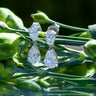 18Ct White Gold Lab Created 2ct Diamond Drop Earrings