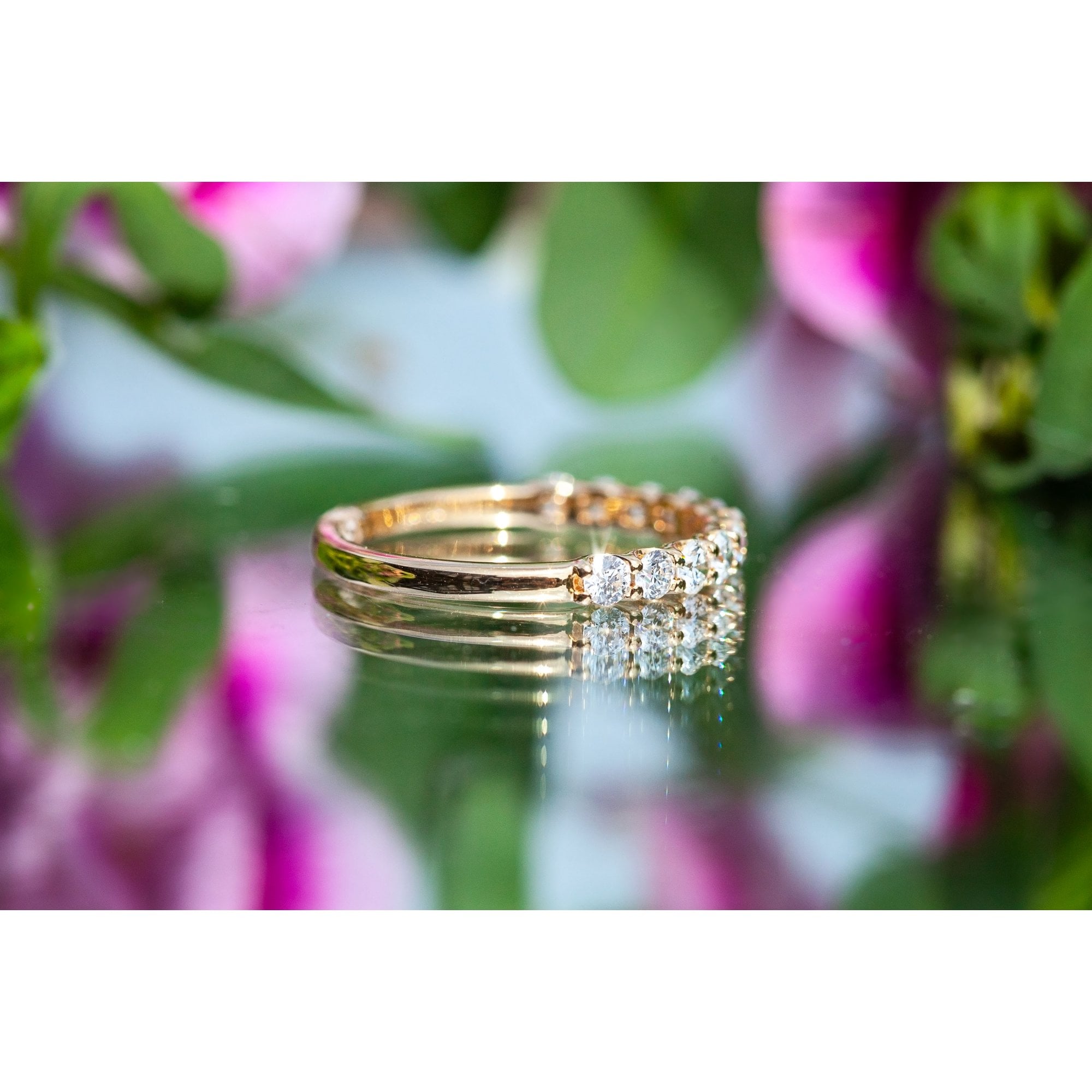 18Ct Yellow Gold Lab Created 0.70ct Diamond Half Eternity Ring Size O