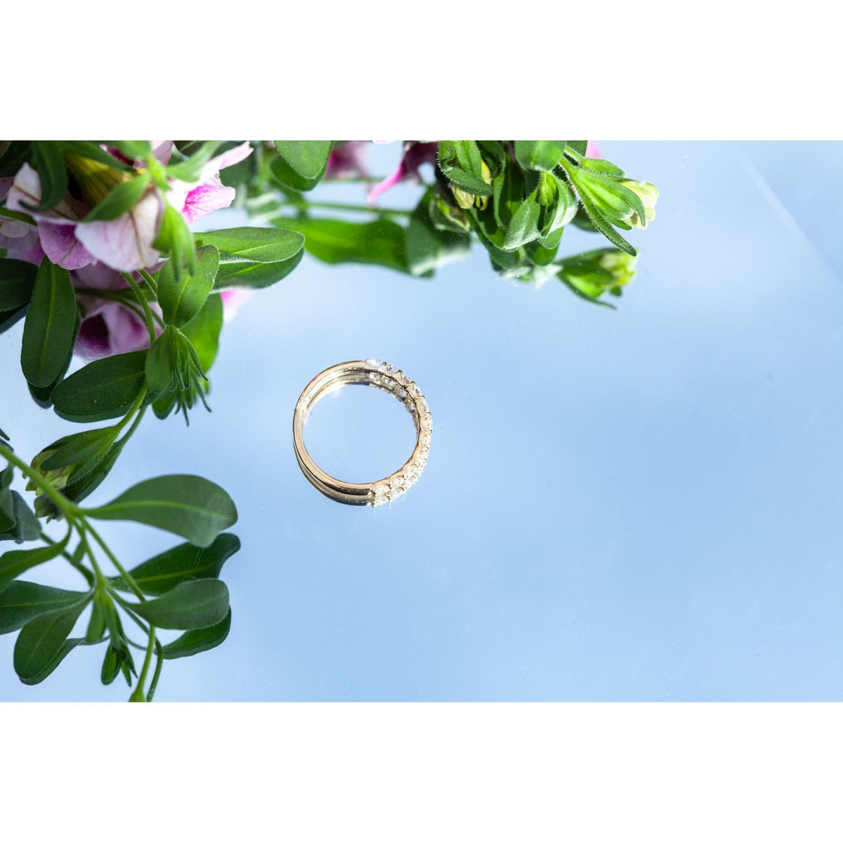 18Ct Yellow Gold Lab Created 0.70ct Diamond Half Eternity Ring Size O