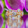 18Ct Yellow Gold Lab Created 1.06ct Diamond Bubble Ring Size M