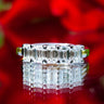18Ct White Gold Lab Created 2.15ct Emerald Cut Diamond Ring Size M