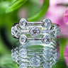 18Ct White Gold Lab Created 1.06ct Diamond Bubble Ring Size M