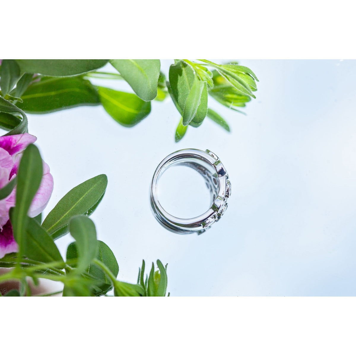 18Ct White Gold Lab Created 1.06ct Diamond Bubble Ring Size M