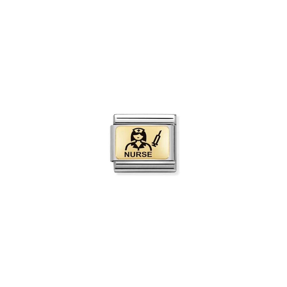 Composable Classic PLATES IC in steel and bonded yellow gold 17 Nurse