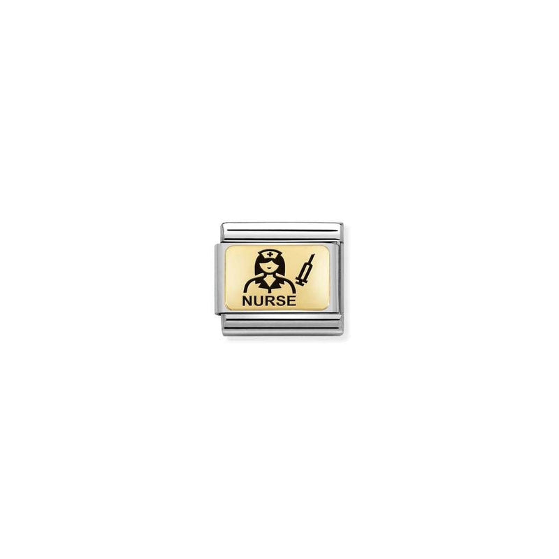 Composable Classic PLATES IC in steel and bonded yellow gold 17 Nurse
