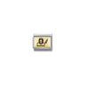 Composable Classic PLATES IC in steel and bonded yellow gold 17 Nurse