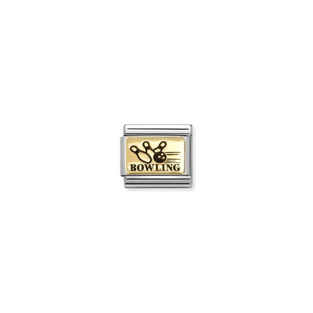 Composable Classic PLATES IC in steel and bonded yellow gold 57 Bowling