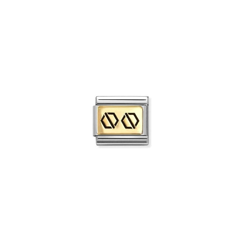 Composable Classic PLATES IC in steel and bonded yellow gold 59 Nuts