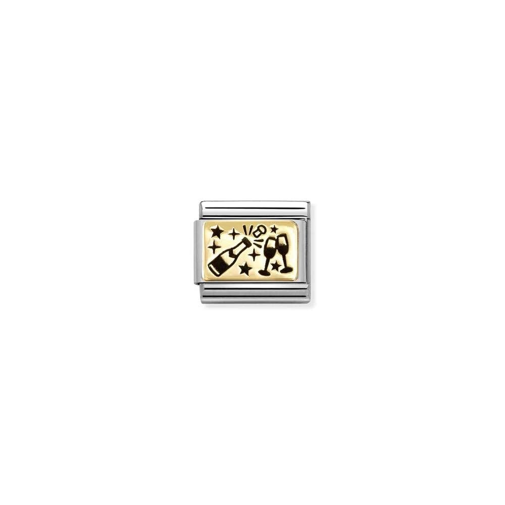 Composable Classic PLATES IC in steel and bonded yellow gold 61 Cheers