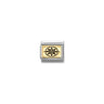 Composable Classic PLATES IC in steel and bonded yellow gold 63 Wind rose