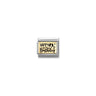 Composable Classic PLATES IC in steel and bonded yellow gold 60 Happy Birthday